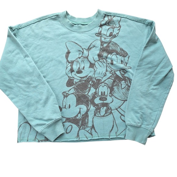 Disney Mickey & Friends Sketch Caricature Deep Jungle Sweatshirt Top Small - Picture 1 of 6